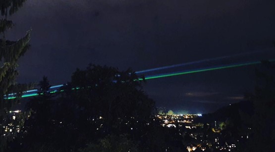Lasershow am Himmel von Freiburg - Forschung live: 70 Jahre Fraunhofer